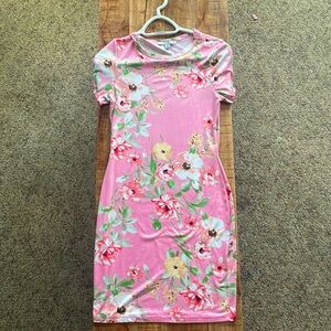 Pink Floral Dress